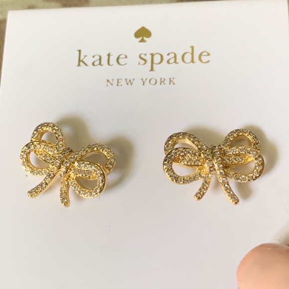 Kate Spade Gold Bow Meets Girl Earrings - Picture 4 of 5